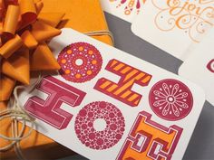 design work life » Birdsong Gregory Holiday Card #printed #card #typography