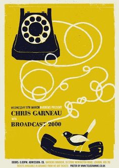 CHRIS GARNEAU : Telegramme Studio #screen #printing #phone #poster