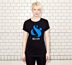 AND SO ON ... - black t-shirt - women | NATRI - Shirt Label #modern #print #design #shirt #ampersand #minimal #type #typography