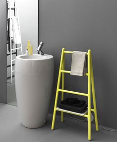 Free-Standing Scaletta Radiators by Elisa Giovannoni -#design, #bathroom, #bath, #interior, #decor, home, bathroom #design #bathroom #bath #
