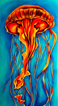 easy jellyfish painting & jellyfish paint by numbers #painting