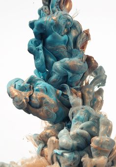 Glittering Metallic Ink Clouds Photographed by Albert Seveso #clouds #ink