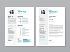 Free Simple Resume Template with Portfolio and Cover Letter