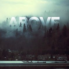 Above #water #boats #houses #trees #typography