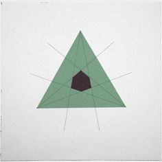 #204 There lies a cube at the heart of every triangle – A new minimal geometric composition each day