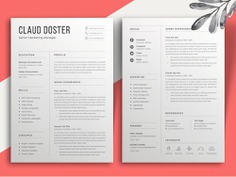Free Marketing Manager Resume Template with Matching Cover Letter Design