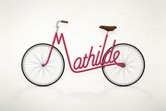 Write a Bike on the Behance Network #type #bicycle #typography