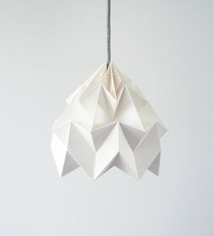Moth origami lampshade white #lighting