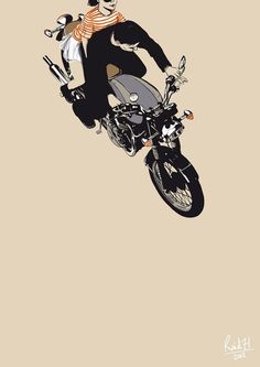 Angels from Hell on the Behance Network #motorbike #girl #classic #retro #raid71 #illustration #cool