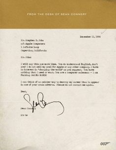 Attitude #sean #letterhead #connery #film
