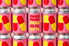 Pangpang Pills Packaging - Mindsparkle Mag Jens Nilsson designed this beautiful project which consisted on the packaging design for PangPang Pills – the new 5.8% dry hopped pilsner from Swedish microbrewery PangPang. #logo #packaging #identity #branding #design #color #photography #graphic #design #gallery #blog #project #mindsparkle #mag #beautiful #portfolio #designer