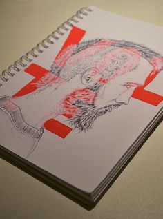 Volte | Flickr - Photo Sharing! #marcos #illustration #paper #acrylic #doodle #white #red #blending #protrait #pen #type #face #man #sketch #draw #beard #illustrator #torres #mohican #pencil #typography #mode #blend #black #sketchbook #photoshop #drawing