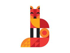Fox #geometry #illustration #animal #simplified