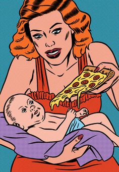 1/1Kindergarten Obesity, for The Las Vegas Weekly. #illustration #pizza