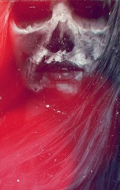 Almost, but not a beast on the Behance Network #design #magenta #photomanipulation #women #photography #poster #skull