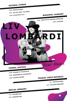 Liv Lombardi - Eurotour 2013 #liv #eurotour #poster #music #musician #lombardi #tour