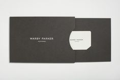 Warby Parker Gift Card Packaging, designed by High Tide #creative #packaging #design #warby #parker #nyc #tide #high #package