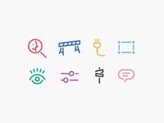 Various Icons #line #pictogram #icon #sign #color #picto #symbol
