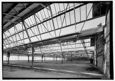 Ford Richmond Assembly Plant VIEW TO NORTHWEST OF SECOND FLOOR ASSEMBLY AREA FROM NEAR MIDDLE OF EAST WALL. VIEW SHOWS DETAIL OF NORTH FACIN #factories #structure #roofs #architecture #sawtooth