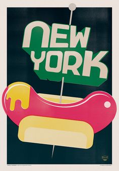 Expedia Travel Posters #dog #typography #design #hot #illustration #poster #york #new
