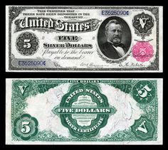 United States 1891 $5 Silver Certificate #currency #ephemera