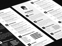 Free CV Resume Template in PSD file Format