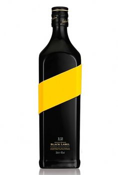 Johnnie Walker Black Label : Lovely Package . Curating the very best packaging design. #packaging #yellow #alcohol #whiskey #black label #jo