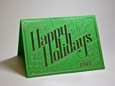 Libraries Holiday Card #print #lettering #letterpress #typography