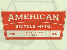 Dribbble - ABM by Rich Gustke #bicycle #abm #american #1927 #orange #mftg #york #new