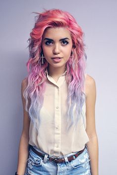 Colored Hair Chalk #woman #chalk #hair #fashion #beauty