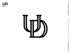 UD Monogram by Michal Tomašovič #monogram #logo #lettermark #design