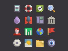 Flat Design Icons Set Vol4 #icons