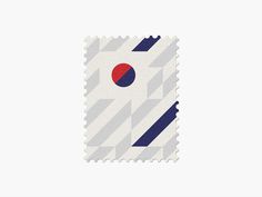 Korea Republic #stamp #graphic #maan #geometric #illustration #minimal #2014 #worldcup #brazil