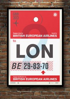 Flight Tag Prints #flight #tag #poster #typography