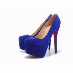 Christian Louboutin Daffodile 160mm Suede Pumps Blue #shoes