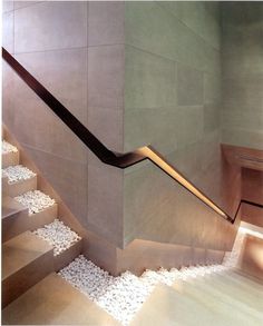 Staircase with Recessed Lighting