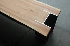 10x42 Bench Live Edge Cedar Slab by Quartertwenty #table #desk
