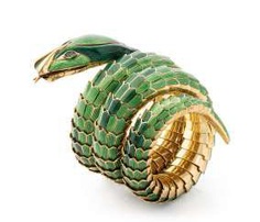 Enamel Emerald Snake Bracelet
