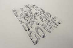 ups and downs #illustration #ups #drawn #and #downs #hand #life #typography