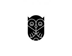 Tim Boelaars | Allan Peters #mark #line #owl #icon #black #bird #simple #oval #peters