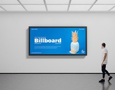 Free Indoor Advertising Billboard Mockup PSD
