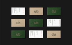 Malik Bros - Tailor Goods branding corporate design by Sebastian Bednarek new minimal beautiful green mindsparkle mag business card cardboar