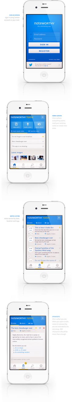 Noteworthy app concept #iphone #app