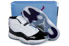 Jordan 11 Transparent Shoes Box Black/Concord-White Nike Mens Sneakers #shoes