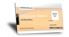 Fully Customizable Employee ID Card with Free PSD File #job #business #psd #company #cards