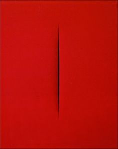 magnolius: Concetto Spaziale by the late Lucio Fontana (1965) He executes the first perforated canvasses in 1949, they all carry the title