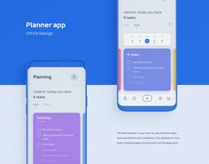 Planner UX/UI design