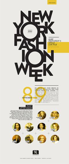 NY Fashion Week by Eugenia Anselmo #typography #graphic design #fashion #new york
