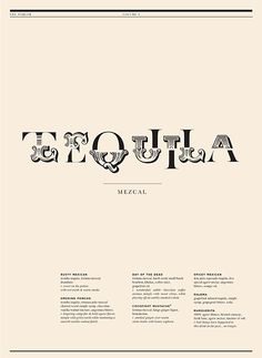 Storys Parlor tequila menu – by Biography Design