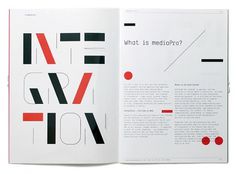 mediaPro — Brochure on the Behance Network #layout #design #brochure #typography